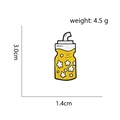 Niedliche Emaille-Anstecknadel Sodaflasche mit Stern und Maßen 3,0 cm Höhe und 4,5 g - Stern-Getränkeflasche (CC505)