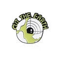 Kreative Emaille-Anstecknadel mit Erddesign und Text Cut The Earth auf weißem Hintergrund - Erde Muster (CC2377)