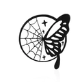 Spilla creativa in smalto con farfalla e ragnatela in stile artistico gotico - Stile Farfalla Ragnatela (CC109)