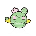 Spilla smaltata a cactus pianeta con fiore rosa e anello giallo su sfondo bianco - Stile Pianeta Cactus (CC297)