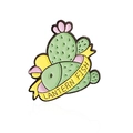 Spilla creativa a forma di cactus pesce lanterna in smalto verde e giallo con nastro - Stile Pesce Lanterna Cactus (CC312)