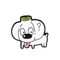 Creative cartoon garlic dog enamel pin with a cute expression and white finish - Question Garlic Dog Style (CC1843)