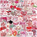 50 piezas de pegatinas de dibujos animados de San Valentín impermeables para laptop y guitarra - 50 Piezas