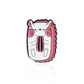 Detailed cute cartoon pink and white hedgehog enamel pin brooch jewelry accessory - Cc1743