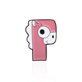 Cartoon Alphabet Lore P enamel pin badge in pink finish for clothing bags - Cc1744