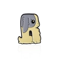 Creative letter-shaped enamel pin blending rabbit features with a yellow and gray finish - Cc1746