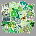 50pcs green VSCO vinyl stickers for water bottles and laptops waterproof decal set - Fresh Collection (TZ-AZ091)