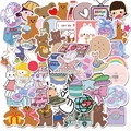 50 süße koreanische Bären- und Mädchen-Sticker für Laptop und Koffer Dekoration - Süße Bär Serie (CNY015)
