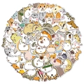 Lot de 100 autocollants de hamsters mignons étanches pour valises et téléphones - Ensemble Multicolore (Série Hamster)