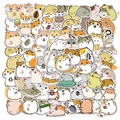 Set of waterproof cute cartoon hamster stickers for suitcases and laptop decoration - Multi-Piece Pack
