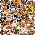 Set di adesivi Halloween impermeabili con zucca e fantasma per skateboard e valigie - Serie di Halloween