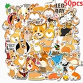 50-piece set of waterproof Corgi stickers featuring astronaut and holiday themed designs - Corgi