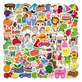 90 adesivi impermeabili per bambini con motivi di animali e cartoni animati colorati - Serie di Allenamento della Concentrazione per Bambini