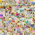 300 autocollants imperméables abeille tournesol pour décoration de valise et ordinateur - Série de Dessins Animés Inspirants