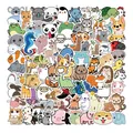 Set di 100 adesivi di animali cartoni animati per valigie e scrapbooking fai-da-te impermeabili - Collezione Animali Cartone Animato