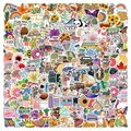 Lot de 200 autocollants imperméables en PVC avec animaux et plantes pour valise et guitare - Graffiti Frais / 200 Pièces/Paquet