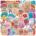 50-teiliges Set Cartoon-Bären-Graffiti-Aufkleber für Laptops und Tagebücher - Ölgemälde Bär Aufkleber / 4-6CM