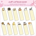 Set of 30 cute cartoon cat bookmarks with creative grid design for reading and DIY journaling - Cat Series (30 Sheets)