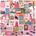 Set mit 50 Vintage-Aufklebern im japanischen Stil für Laptops und Reisekoffer - Vintage Japanischer Stil