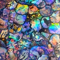 50er Set holographische Cartoon-Kreaturen-Aufkleber für Laptop und Gitarrendekoration - 50 Blatt Laser Biologie Serie