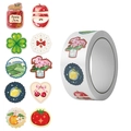 Rotolo di 500 adesivi acquerello fatti a mano con frutta e fiori per scrapbooking - Rotolo di Adesivi Frutta e Fiori Acquerello