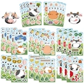 Pack de 24 pegatinas de vaca para manualidades con caras divertidas y accesorios de arte - Diseños Surtidos