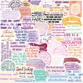 Pack de 50 autocollants graffiti colorés avec citations inspirantes pour ordinateur et DIY - Citations inspirantes en anglais (YCK205)