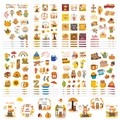 Détails d'autocollants d'automne DIY avec citrouilles, renards et feuilles colorées - Style Thème Automne