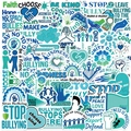 50 adesivi anti-bullismo impermeabili per laptop e chitarra con slogan Be Kind - Set a Tema Anti-Bullismo