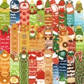 Set of 30 Christmas bookmarks featuring Santa, snowman and festive holiday patterns - Christmas Cartoon Series (QH588)