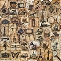 Set di 50 adesivi vintage in PET impermeabili con motivi retrò disegnati a mano per DIY - Collezione Mista Vintage