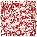 Lot de 50 autocollants de Père Noël faisant du yoga pour décorer ordinateur et guitare - Père Noël Yoga (50 Feuilles)