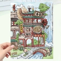 3D cartoon Halloween Xi'an theme sticker featuring local landmarks and food illustrations - Sticker Set / Xi'an Inn Scene (Large)