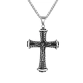 Collier crucifix hip-hop en acier inoxydable avec pendentif Jésus sur chaîne box - Pendentif Uniquement (Sans Chaîne)