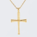Golden baseball bat cross pendant necklace made of high-quality titanium steel - Pendant Only (Without Chain)