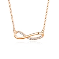 Minimalist S925 sterling silver infinity necklace in elegant rose gold finish - 925 Silver / Rose Gold
