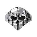Anello da uomo a forma di teschio spartano vintage in acciaio al titanio argento - US 7 / Versione Piccola (Colore Acciaio)