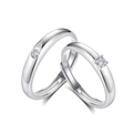 S925 sterling silver couple rings with adjustable band and elegant diamond setting - Adjustable Open / Couple Pair (FDJZ-158)