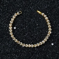 Men's hip hop 6mm heart link tennis bracelet with gold plating and sparkling zircon stones - Gold-Bracelet (20.5cm)
