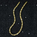 Collier à maillons XO dorés de 8mm avec pierres de zircon sur fond noir - Collier (45cm) / Doré