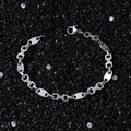 Pulsera hip hop de acero pulido para hombre con eslabones en H y cierre de langosta - Pulsera (20 cm)