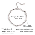 Geometrisches Gliederarmband aus silberfarbenem Edelstahl mit Verlängerung - Yyb025006-p (armband)