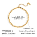 Goldene Gliederkette aus Edelstahl mit detaillierten Angaben zu Länge und Gewicht - Yya025002-g (fußkettchen)