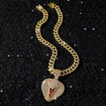 Hip Hop Kobra Anhänger Kette mit vergoldeter Panzerkette und funkelnden Kristallen - 50cm Kubanische Kette Set / Gold (Kobra) Mit Panzerkette