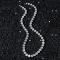 Classic 8mm men's silver hip-hop chain necklace with sparkling round-cut crystals in S-shape - Necklace (45cm) / Silver