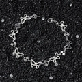 Bracelet chaîne à maillons papillon et carrés en acier inoxydable style Hip Hop - Bracelet (21cm)