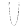 Industrial style silver eagle clasp pant chain with hexagonal nut links and dragon hooks - Silver