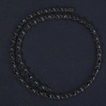 Dettaglio catena cubana nera da 7,5mm con zirconi e pietre preziose nere rotonde - Bracciale 8 Pollici / Oro Nero con Zircone Nero