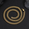 Collana a catena cubana da 6mm in acciaio inossidabile dorato con chiusura a moschettone - Collana 24 Pollici (Lunghezza 60,96 cm) / Colore Oro (Larghezza 6mm)