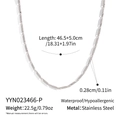 Tabla de dimensiones detallada para collar de acero inoxidable impermeable con medidas - Yyn023466-p